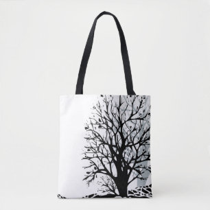 Bolso De Tela Resumen de la moderna sombra de un árbol negro