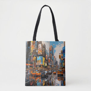 Bolso De Tela Resumen de la pintura callejera de la ciudad urban