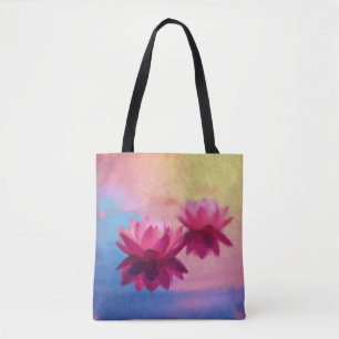 Bolso De Tela Resumen de las flores de Lotus