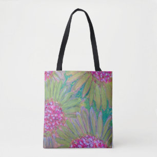 Bolso De Tela Resumen de las flores rosas