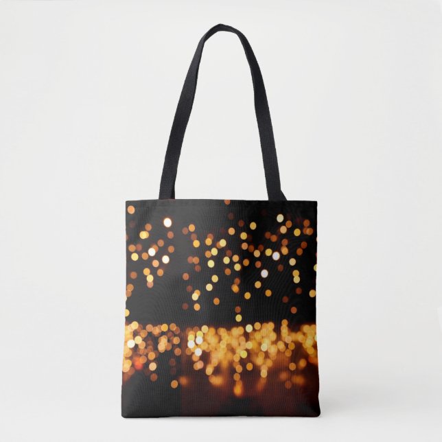 Bolso De Tela Resumen de las luces purpurinas (Anverso)
