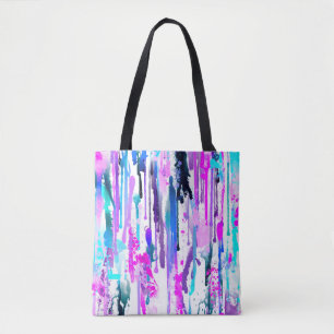 Bolso De Tela Resumen de las manchas de color agua azul turquesa