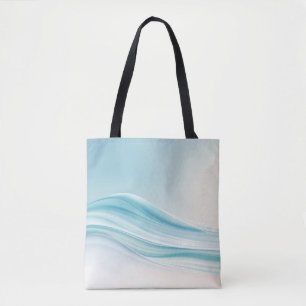 Bolso De Tela Resumen de las olas serenas del océano con los azu