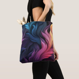 Bolso De Tela Resumen de las plumas coloridas
