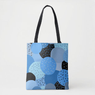 Bolso De Tela Resumen de los círculos azules de Dotty