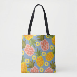 Bolso De Tela Resumen De Piña Natural: Belleza Vintage.