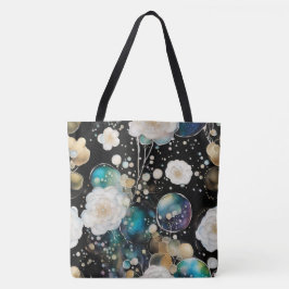 Bolso De Tela Resumen De rosas Y Burbujas