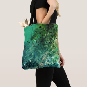 Bolso De Tela Resumen de ruido verde
