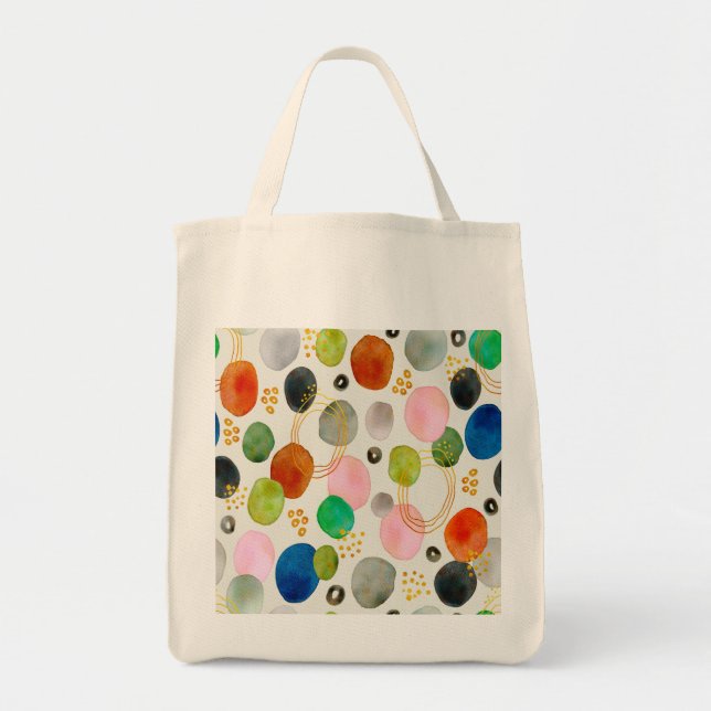 Bolso De Tela Resumen del arte del Purpurina del oro de la guija (Frente)