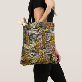 Bolso De Tela Resumen del estilo boho Tote mundial