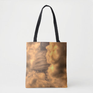 Bolso De Tela Resumen del fondo de la nube de sepia abstracto, a