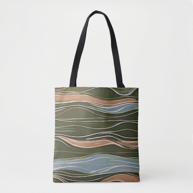 Bolso De Tela resumen del lago de moda boho otoño (Anverso)