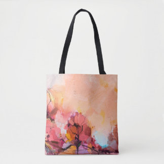 Bolso De Tela Resumen del paisaje de pintura al óleo. Puro azul