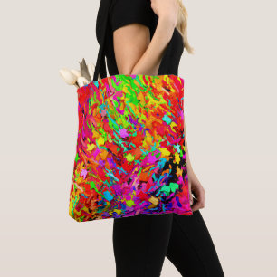 Bolso De Tela Resumen del patrón de caos colorido