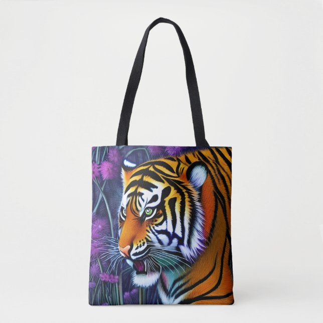 Bolso De Tela Resumen del tigre depredador majestuoso salvaje (Anverso)