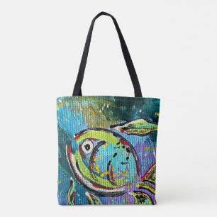 Bolso De Tela Resumen del Tote de peces