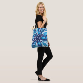 Bolso De Tela Resumen Flor azul Art Deco