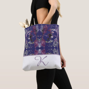 Bolso De Tela Resumen floral azul