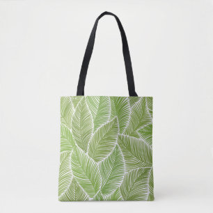 Bolso De Tela Resumen floral verde, fondo sin costuras.