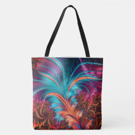 Bolso De Tela Resumen fractal de plumas