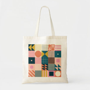 Bolso De Tela Resumen geométrico moderno: diseño colorido