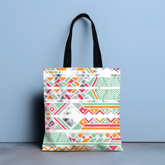 Bolso De Tela Resumen Geométrico Moderno Marble Girly Moda (Subido por el creador)