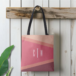 Bolso De Tela Resumen geométrico monogramado de Rubor