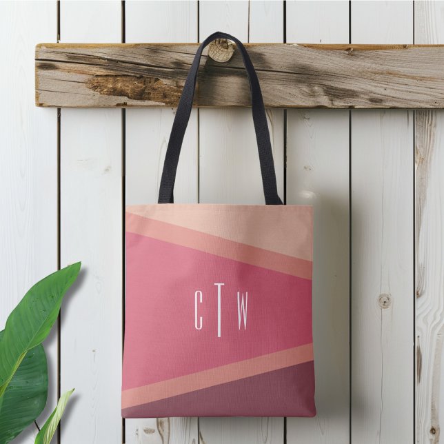 Bolso De Tela Resumen geométrico monogramado de Rubor (Subido por el creador)