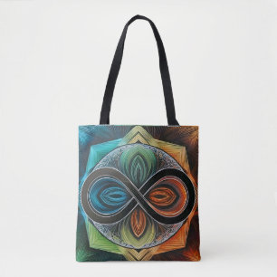Bolso De Tela Resumen infinito de la máscara tribal africana de 