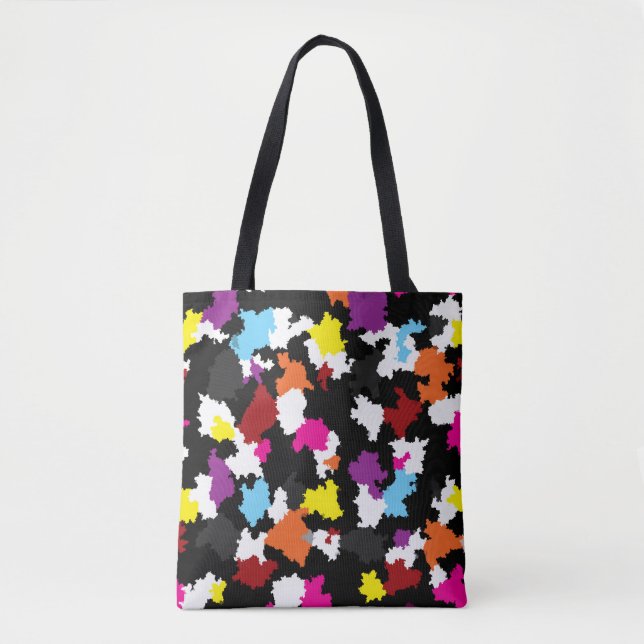 Bolso De Tela Resumen irregular de color negro (Anverso)
