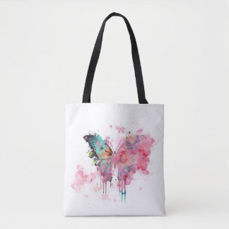 Bolso De Tela Resumen Mariposa Creativa acuarela Naturaleza Boho