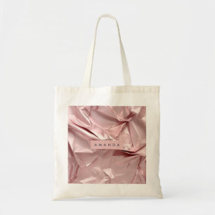 Bolso De Tela Resumen metálico rosa personalizado de Rubor