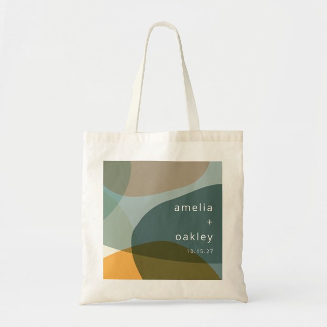 Bolso De Tela Resumen moderno Arte Sabor Verde Boda Personalizad (Frente)