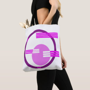 Bolso De Tela Resumen moderno de mediados de siglo - Púrpura