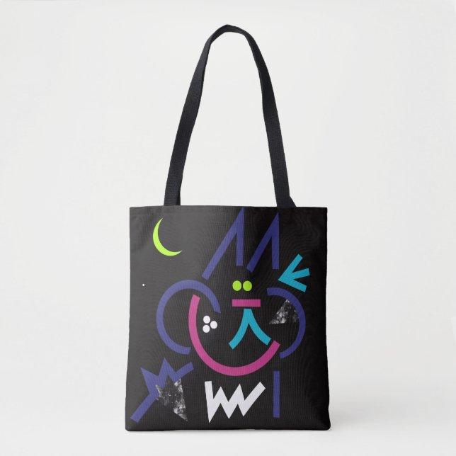 Bolso De Tela Resumen moderno del gato Phat Tote Bag (Anverso)
