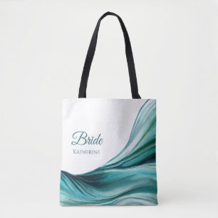 Bolso De Tela Resumen moderno-verde esmeralda-