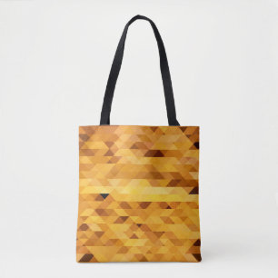 Bolso De Tela Resumen mosaico digital naranja amarillo mosaico p