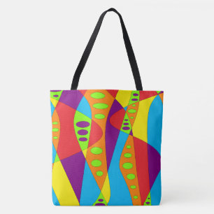 Bolso De Tela Resumen multicolor