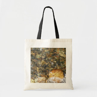 Bolso De Tela Resumen natural de guijarros rojos marrones y gris