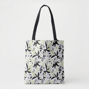 Bolso De Tela Resumen, negro y verde, joven, moderno, creativo