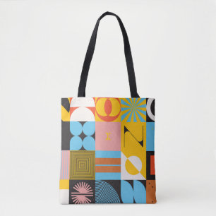 Bolso De Tela Resumen neo-moderno: Jazz geométrico