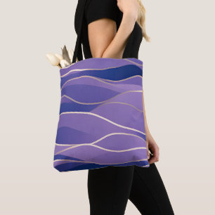Bolso De Tela Resumen Olas fracturadas de la capa marina 26