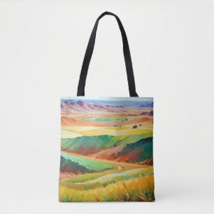 Bolso De Tela Resumen paisaje valle pradera fondo
