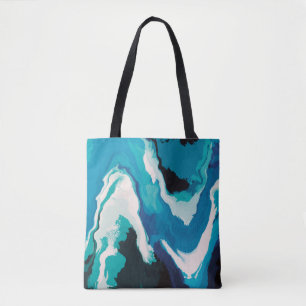 Bolso De Tela Resumen Pastel Paint Lagoon Edition