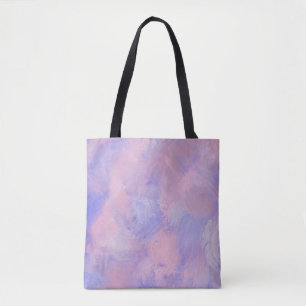 Bolso De Tela Resumen Pastel Rubor rosa y azul