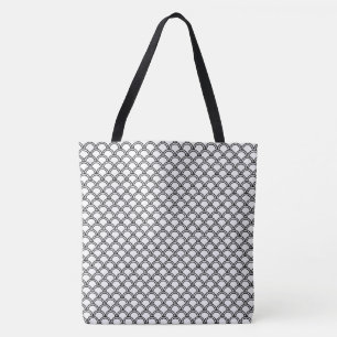 Bolso De Tela Resumen Patrón blanco y negro