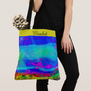Bolso De Tela Resumen personalizado del océano
