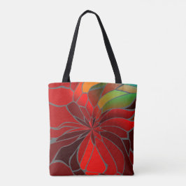 Bolso De Tela Resumen Poinsettia