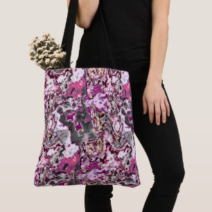 Bolso De Tela resumen rosa