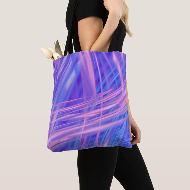 Bolso De Tela Resumen rosa a azul (Detalle)